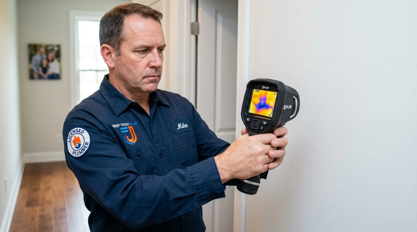 Thermal imaging leak detection by Johns Plumbing LLC in Galva